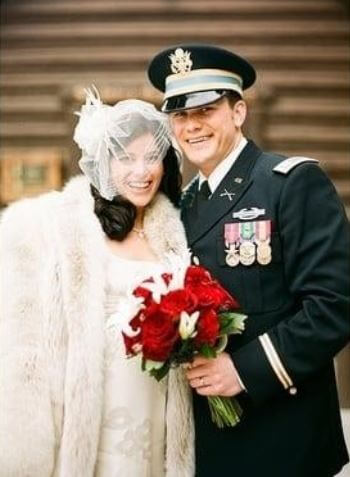 Boone Hegseth’s parents Pete Hegseth and Samantha Hegseth on their wedding day.